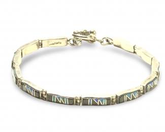 Outstanding Opal Onyx Sterling Silver Link
