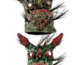 Antique Mexican Small Folk Art Animal Mask
