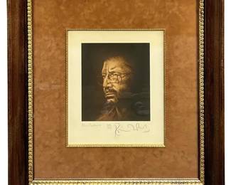 Signed Ronnie Wood “Eric Clapton IV" Lithograph
