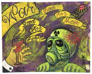 Signed Rotten Russ Acrylic on Canvas
