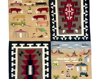 Hem Art K Village Design Navajo Tapestry
