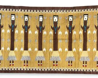 Native American Yei Hand Woven Tapestry
