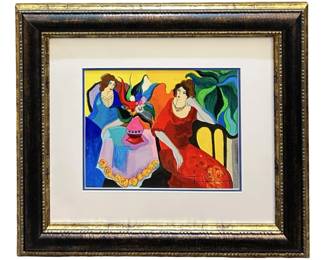 Signed Itzchak Tarkay “Tranquility" Serigraph
