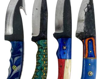 4pc Handcrafted Hunting Knives
