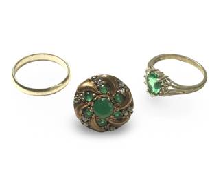 (3) Awesome Sterling Silver Gemstone Rings
