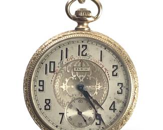Vintage Elgin Gold Filled Pocket Watch

