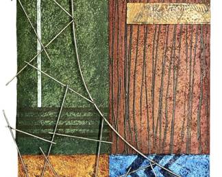 Signed Michael Rahn Mixed Media Brutalist Art
