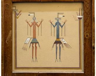 Native American Unique Kachina Sand Art
