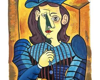Signed Attributed Picasso Gouache Painting
