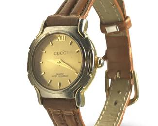 Vintage Gucci 396609 Women’s Brown Leather Watch
