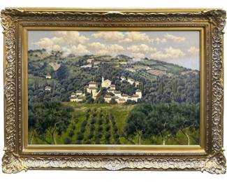 Signed Antonio Sannino “Tuscany" Oil on Canvas
