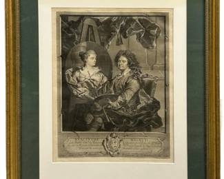 19th Century Jean Daulle Hyacinthe Rigaud Etching
