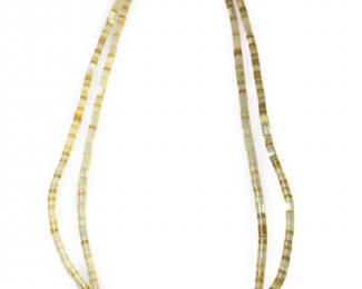 Dual Strand Native American Silver Gold Lip Heishi
