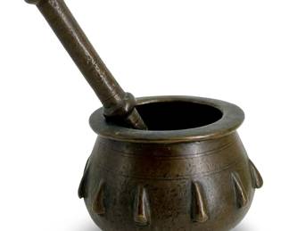 Antique Ottoman Bronze Mortar and Pestle

