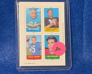 1969 four in one George Blanda Topps