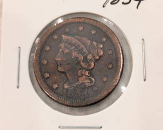 2 1852, 1854 Large Cents