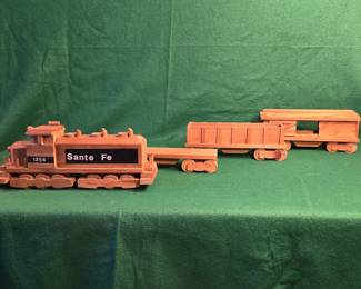 handmade wooden train
