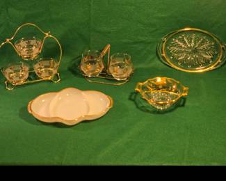 vintage gold trimmed glass