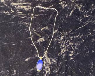 Sterling with blue stone necklace