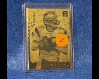2003 laser line gold card, Tom Brady