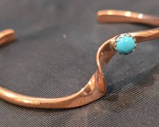 Navajo Copper and Turquoise Cuff