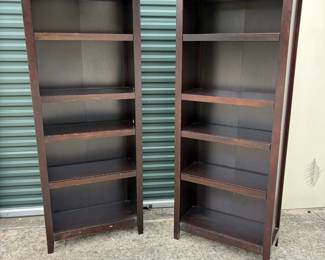 Pair mahogany bookcases