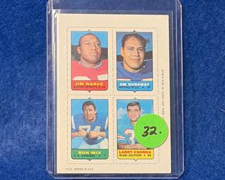 1969 four and one Larry Csanka Topps