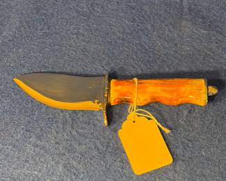 Handmade knife with stag handle