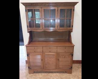 Ethan Allen China cabinet solid maple