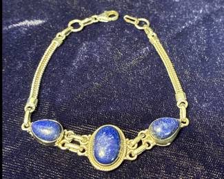 Sterling with blue stones bracelet