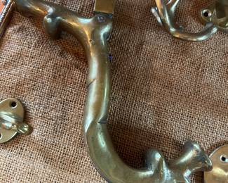Large antique brass door knocker.
