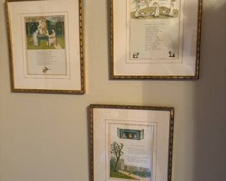 Framed vintage nursery rhymes
