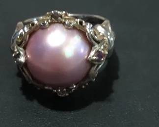 Michael Valitutti Pink Mabe Pearl Amethyst Pink Sapphire