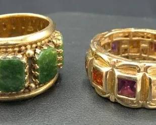 14kt Yellow Gold Jade Eternity Band Sonia B 14kt Multigemstone Eternity Ring