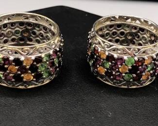 Two Gems En Vogue 5.52ctw Multicolored Pave Eternity Ring