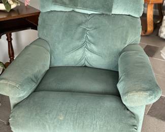 teal recliner 