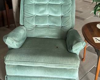 tufted teal recliner