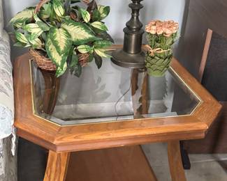 this is part of a 3 piece solid oak living room set 