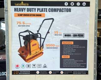 2025 LandHonor LDH-PC90H Heavy Duty Plate Compactor, Unused 