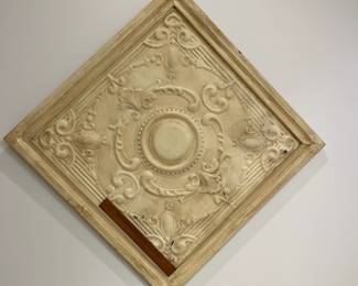 W73 - $30. Metal Tile Wall Art. Measures 28" square. 