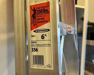 W98 - $40. Werner 6' A Frame Ladder. Model 356. 