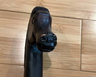 W27 - $40 Horse Head Cane carved from one piece of wood. 