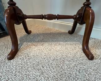 W19 - $40. Floor Mirror with Wooden Frame. Measures 25" wide x 21" deep x 65" tall. (Handle on left side has come off but we have it and it could be glued back on.)