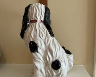 W37 - $50 PAIR of Staffordshire Dogs. 8" & 10" tall. 