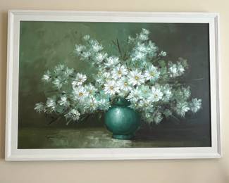 W83 - $75. Robert Cox signed & framed original painting. Measures 39" x 27" tall. 