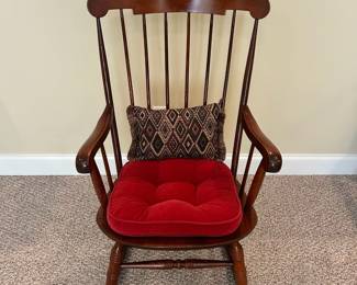 W58 - $60. Nichols & Stone Solid Wood Rocker. 