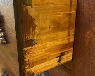 W6 - $100. Antique 3 Drawer Chest. All drawers slide easily. (Marble top is not old. It used to be a desk. Repurposed as an entry cabinet!) Measures 29.5" wide x 15" deep x 30.75" tall. 