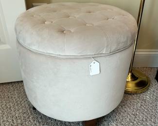 W62 - $10 Storage Ottoman. Buttons on the top are a bit loose and shows wear - but sturdy still!
