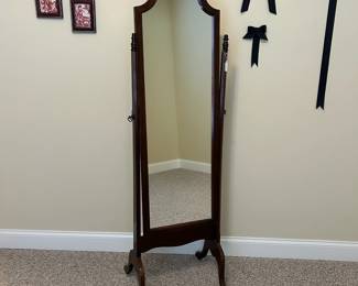 W45 - $60. Bombay Company Cheval Floor Mirror. Measures 18.25" wide x 62.5" tall. 