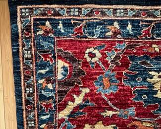 W71 - $750. Bright - Beautiful Rug! Measures 9' x 11'8". Excellent Condition. Feels like wool - no tag. 